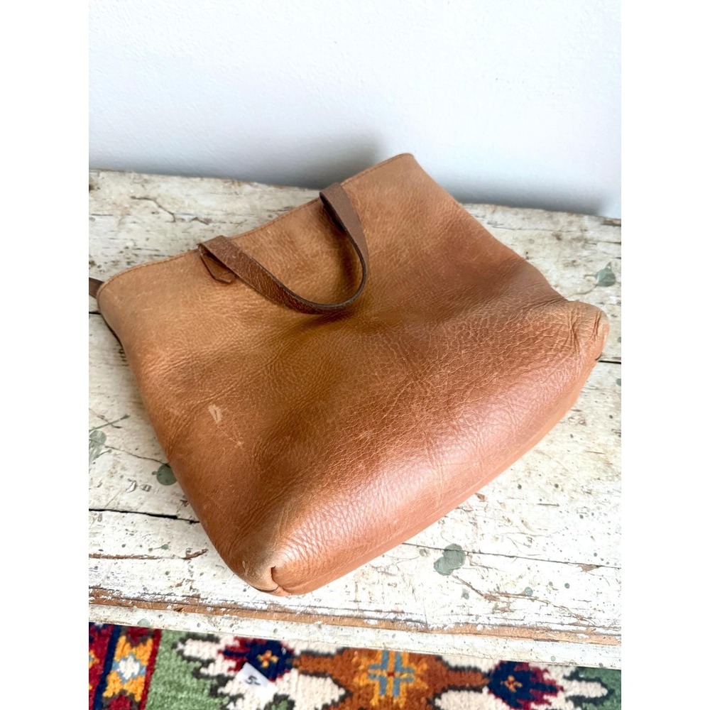 Madewell Medium Leather Transport Tote Crossbody‎ Bag English Saddle Leather - Picture 3 of 10
